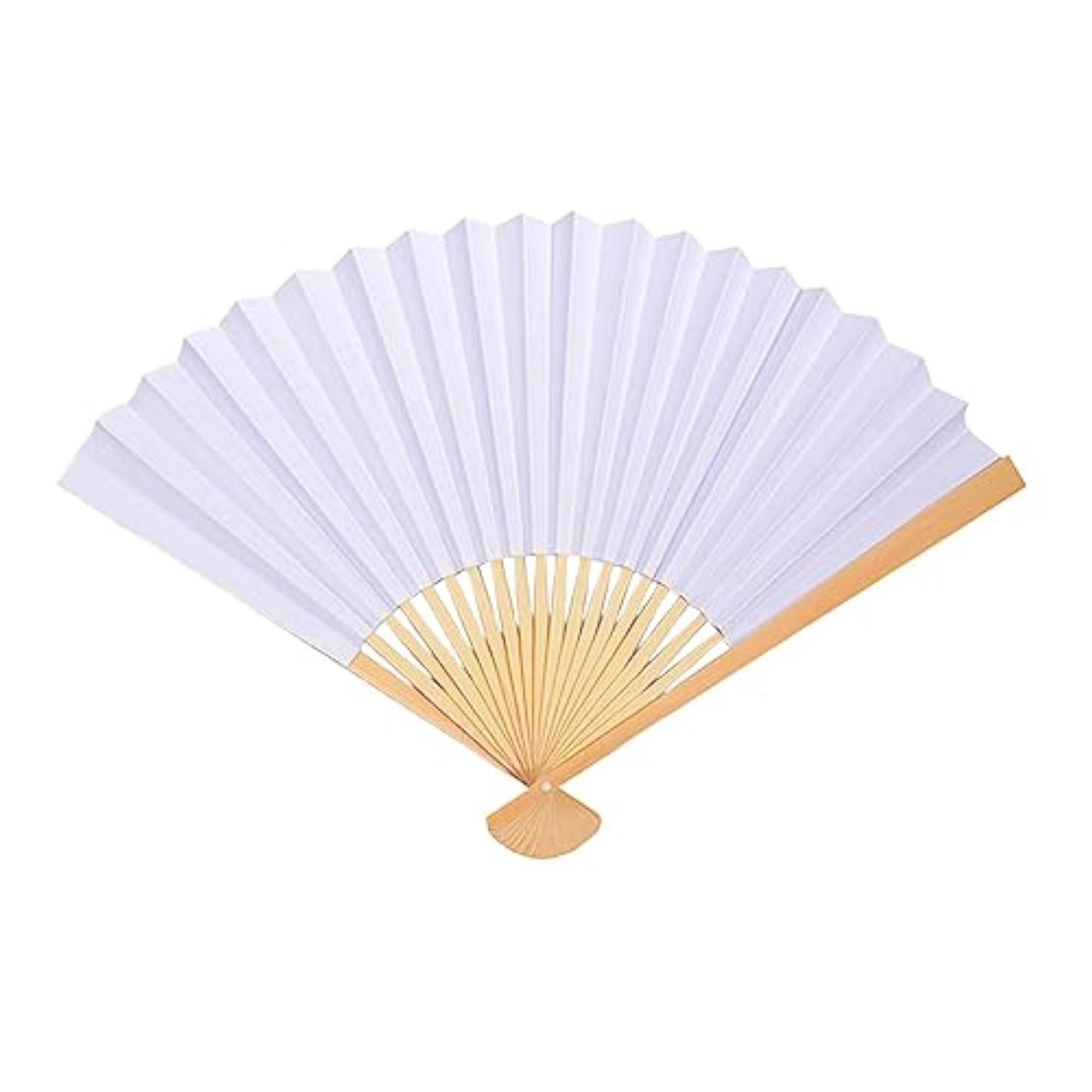Bamboo Hand Held Fan, Blank Handmade